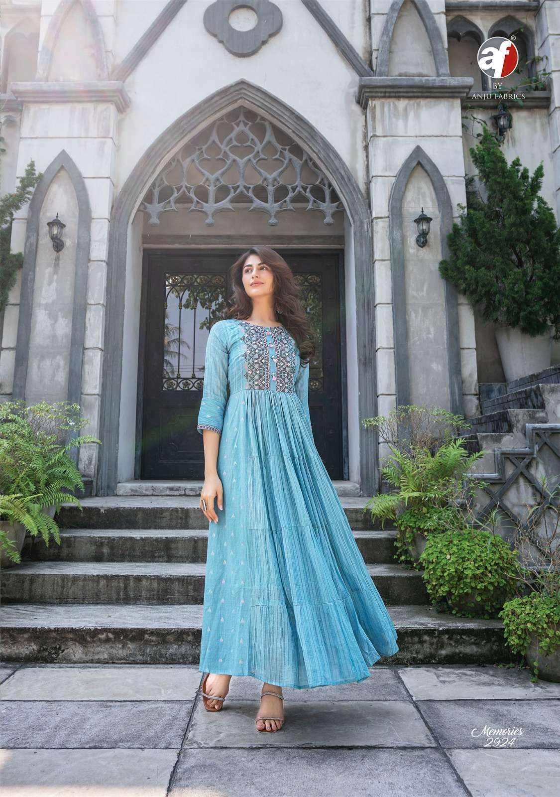 Mesmories Vol 4 By Anju Wholesale Long Anarkali Kurtis Orders In India